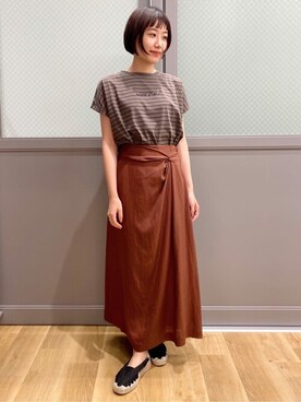 「human woman（ヒューマンウーマン）のアイテム」を使った、ayanaさん（レディース・155cm）の夏コーディネート