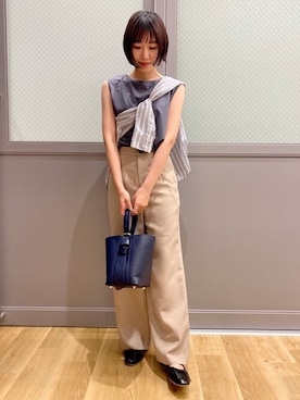 「フレンチカジュアル」｜ayanaさん（レディース・155cm）の夏コーディネート