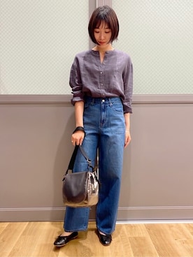 「human woman（ヒューマンウーマン）のアイテム（デニムパンツ）」を使った、ayanaさん（レディース・155cm）の夏コーディネート