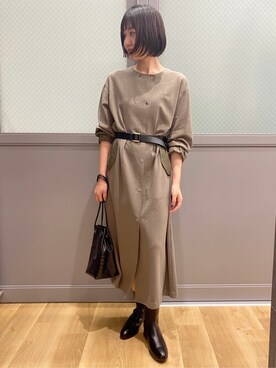 「human woman（ヒューマンウーマン）の◆オリジナルショートブーツ（ブーツ）」を使った、ayanaさん（レディース・155cm）の秋コーディネート