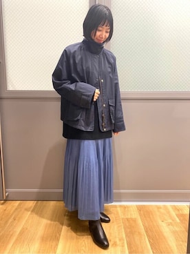 「human woman（ヒューマンウーマン）の◆オリジナルショートブーツ（ブーツ）」を使った、ayanaさん（レディース・155cm）の秋コーディネート