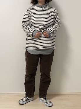 「春めきシューズ」｜「アイテム（スリッポン）」を使った、𝕞𝕚𝕕𝕦𝕜𝕚さん（レディース・153cm）の春コーディネート