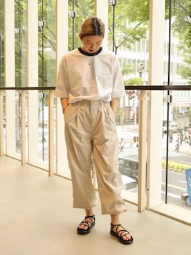 「MONKEY TIME（モンキータイム）のアイテム」を使った、鈴木（suzuki）さん（レディース・165cm）の春コーディネート