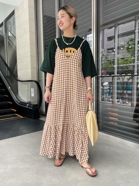 「MONKEY TIME（モンキータイム）のアイテム」を使った、鈴木（suzuki）さん（レディース・165cm）の春コーディネート