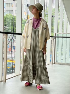 「MONKEY TIME（モンキータイム）のアイテム」を使った、鈴木（suzuki）さん（レディース・165cm）の春コーディネート