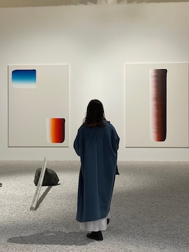 「CINOH（チノ）のアイテム（ステンカラーコート）」を使った、kanaさん（レディース・166cm）の冬コーディネート