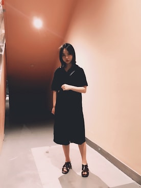 「日常」｜「アイテム（サンダル）」を使った、萝白儿さん（レディース・153cm）の春コーディネート