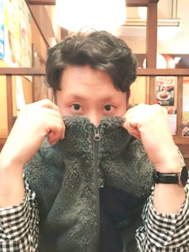 「CHUMS（チャムス）のアイテム（ダウンベスト）」を使った、Taktさん（メンズ・160cm）の冬コーディネート