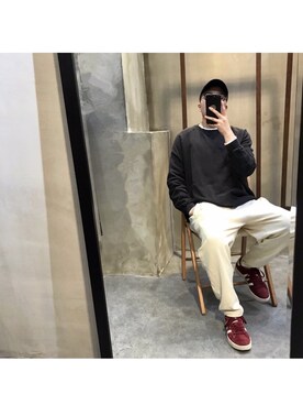 「Gramicci（グラミチ）のアイテム（パーカー）」を使った、stephenjaさん（メンズ・170cm）の春コーディネート
