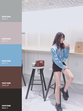 「blue」｜「アイテム（その他）」を使った、Rynさん（レディース・160cm）の春コーディネート