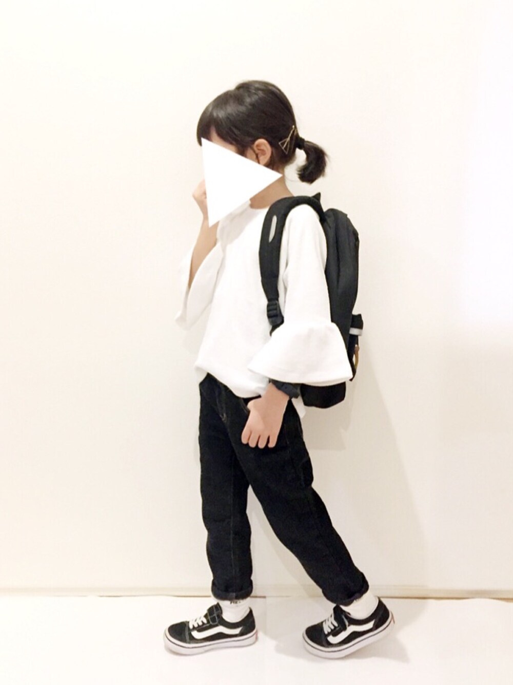 yuuunaさんの「袖フレア長袖Tシャツ（petit main）」を使ったコーディネート