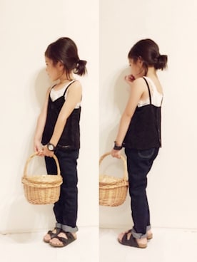 「アイテム（キャミソール）」を使った、yuuunaさん（キッズ・110cm）の夏コーディネート