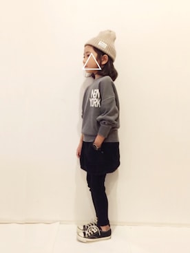 「Lee（リー）のアイテム（スカート）」を使った、yuuunaさん（キッズ・110cm）の秋コーディネート