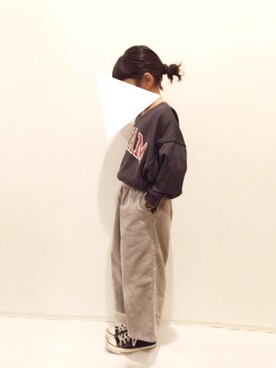 「アイテム（スウェット）」を使った、yuuunaさん（キッズ・110cm）の秋コーディネート
