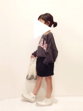 「Lee（リー）のアイテム（スカート）」を使った、yuuunaさん（キッズ・110cm）の秋コーディネート