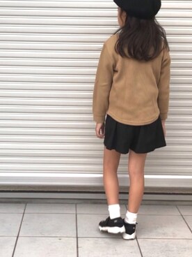 yuuunaさんの「ベルト付キュロットスカート」を使ったコーディネート