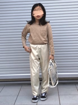 「LACEEQ（ラシーク）のアイテム」を使った、yuuunaさん（キッズ・120cm）の春コーディネート