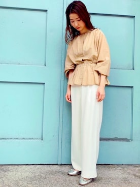 「SHIPS（シップス）のアイテム（バレエシューズ）」を使った、chikakoさん（レディース・162cm）の春コーディネート