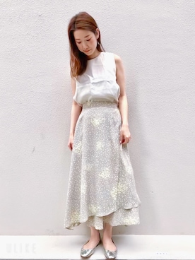 「SHIPS（シップス）のアイテム（バレエシューズ）」を使った、chikakoさん（レディース・162cm）の夏コーディネート
