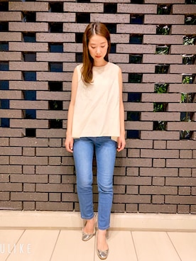「SHIPS（シップス）のアイテム（バレエシューズ）」を使った、chikakoさん（レディース・162cm）の秋コーディネート