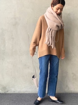 「JF Ready Made（ジェイエフレディメイド）のアイテム」を使った、manaさん（レディース・163cm）の冬コーディネート