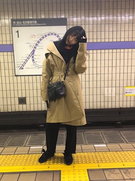 「DISCOVERED（ディスカバード）のアイテム」を使った、ユユメさん（レディース・165cm）の冬コーディネート