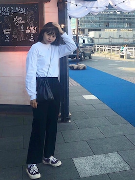 「MSGM（エムエスジーエム）のアイテム（ソックス/靴下）」を使った、ユユメさん（レディース・166cm）の夏コーディネート