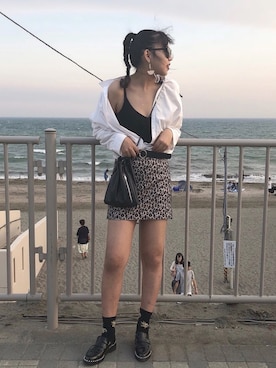 「アイテム（イヤリング）」を使った、ユユメさん（レディース・165cm・10代）の夏コーディネート