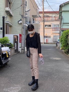 「STYLENANDA（スタイルナンダ）のアイテム（ブーツ）」を使った、ユユメさん（レディース・166cm）の夏コーディネート