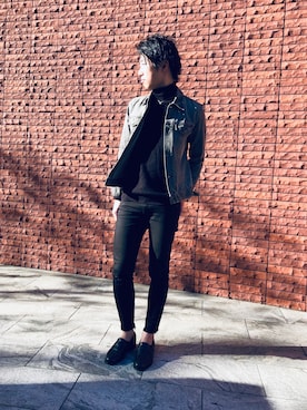 「417 EDIFICE（フォーワンセブンエディフィス）のアイテム（ローファー）」を使った、はやひろさん（メンズ・171cm）の冬コーディネート
