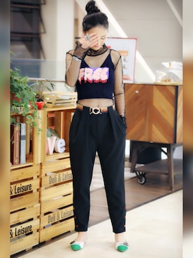 「iT（イット）のアイテム（パンツ）」を使った、abnormalckkさん（レディース・165cm）の春コーディネート