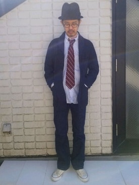 「ENGINEERED GARMENTS」｜「アイテム（その他アウター）」を使った、idubyouさん（メンズ・165cm）の冬コーディネート