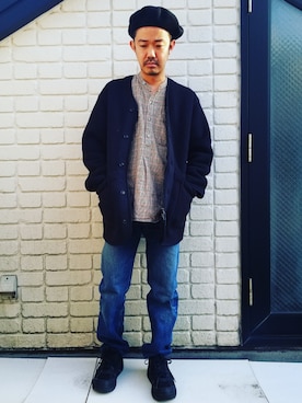 「ENGINEERED GARMENTS」｜「アイテム（その他アウター）」を使った、idubyouさん（メンズ・165cm）の春コーディネート