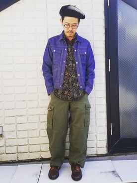 「tricker's」｜「アイテム（ハンチング/ベレー帽）」を使った、idubyouさん（メンズ・165cm）の春コーディネート