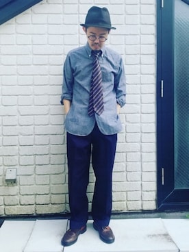 「bulk（バルク）のアイテム」を使った、idubyouさん（メンズ・165cm）の夏コーディネート