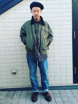 「ENGINEERED GARMENTS」｜「アイテム（その他アウター）」を使った、idubyouさん（メンズ・165cm）の冬コーディネート