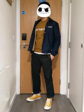 「Carhartt WIP（カーハートダブリューアイピー）のアイテム（スウェット）」を使った、ITFさん（メンズ・174cm）の秋コーディネート