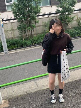 「H&M（エイチ・アンド・エム）のアイテム（スカート）」を使った、saeさん（レディース・163cm）の秋コーディネート