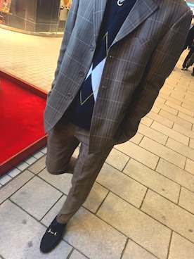 「秋冬」｜「アイテム（セットアップ）」を使った、ダイスケさん（メンズ・174cm）の秋コーディネート
