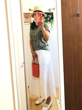 「スカーチョ」｜「アイテム（バレエシューズ）」を使った、Ring-go'roundさん（レディース・153cm）の夏コーディネート