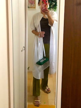 「アイテム（その他雑貨、グリーン系）」を使った、Ring-go'roundさん（レディース・153cm）の夏コーディネート