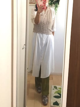「アシンメトリー」｜「アイテム（スリッポン）」を使った、Ring-go'roundさん（レディース・153cm）の秋コーディネート