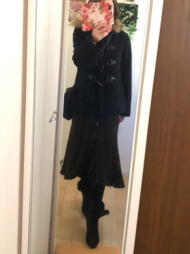 「Simplicite（サンプリシテ）のアイテム（ダッフルコート）」を使った、Ring-go'roundさん（レディース・153cm）の冬コーディネート