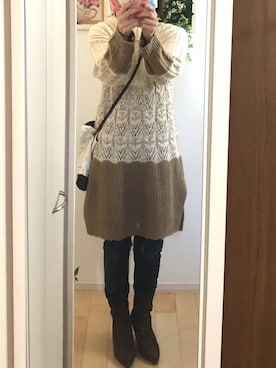 「axes femme（アクシーズファム）のアイテム（チュニック）」を使った、Ring-go'roundさん（レディース・153cm）の春コーディネート