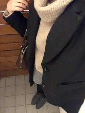 「ショーパン」｜「アイテム（チェスターコート）」を使った、さきさん（レディース・167cm）の冬コーディネート