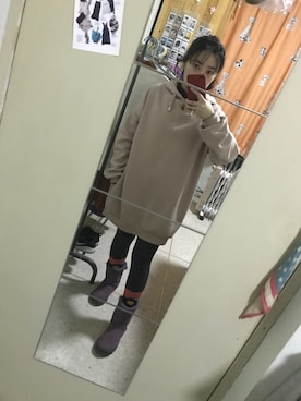 「stradivarius（ストラディバリウス）のアイテム（ワンピース/ドレス）」を使った、UHAさん（レディース・159cm）の冬コーディネート