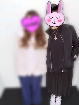 「ENVYM（アンビー）のアイテム（ブルゾン）」を使った、laさん（レディース・163cm）の冬コーディネート