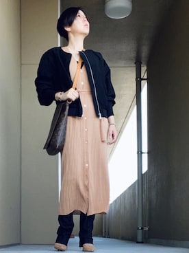 ジャケット アウターを使った ワンピース パンツ の人気ファッションコーディネート Wear