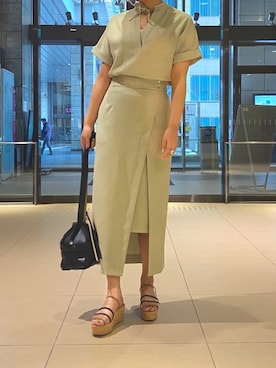 「MARY AL TERNA（メアリオルターナ）のアイテム」を使った、Rina Okabeさん（レディース・163cm）の春コーディネート