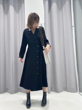 「STUDIOUS（ステュディオス）のアイテム（ワンピース/ドレス）」を使った、Rina Okabeさん（レディース・163cm）の秋コーディネート